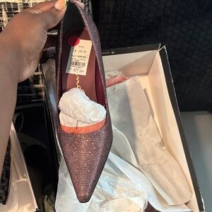 Nina Shimmering Purple Heels